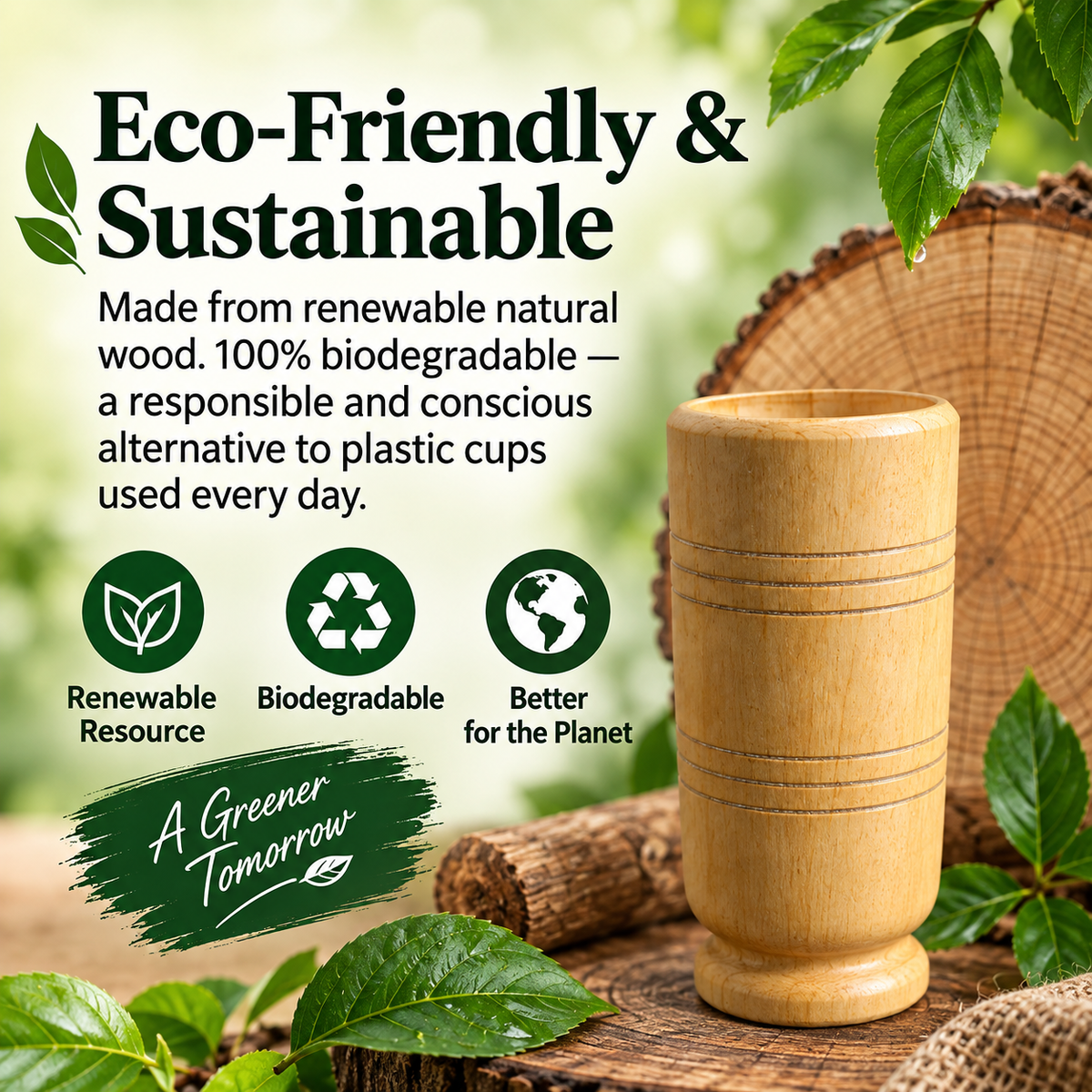 wooden glass chemical free BPA free ayurvedic drinkware Pakistan