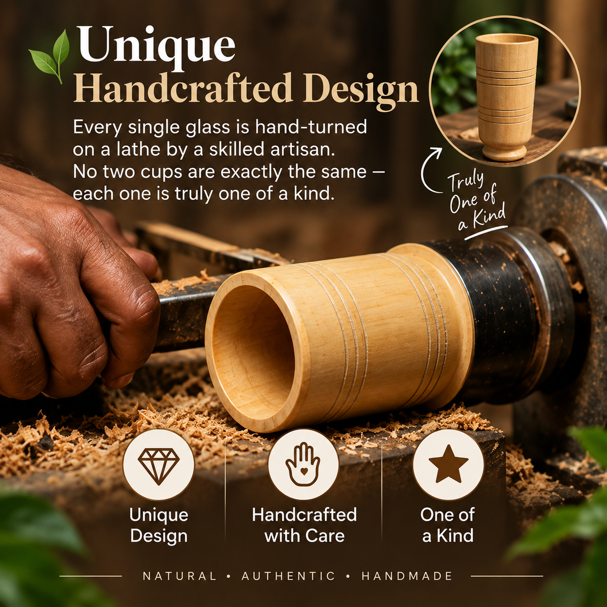 handmade wooden glass eco friendly sustainable drinkware Pakistan