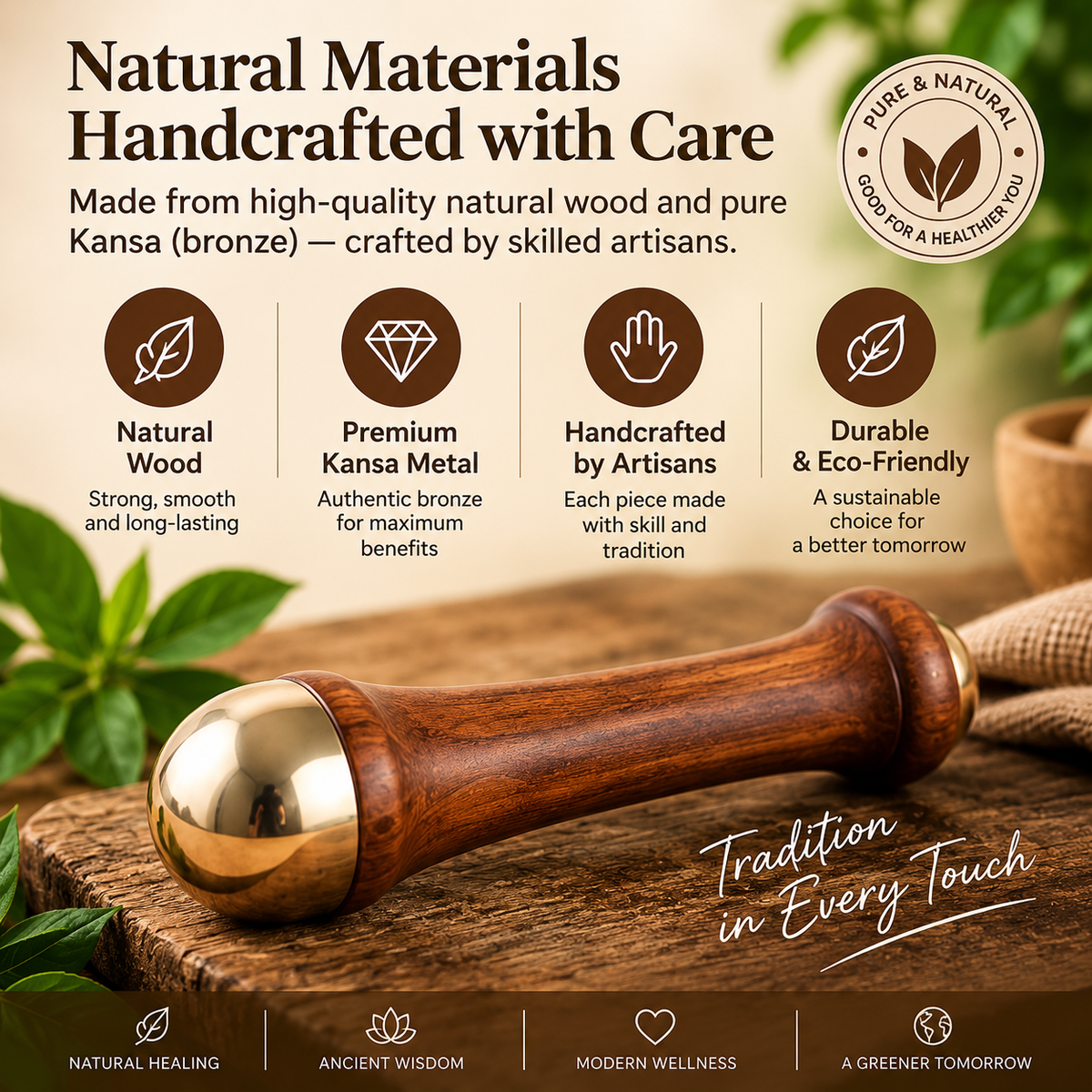 kansa body massage wand stress relief ayurvedic tool Pakistan